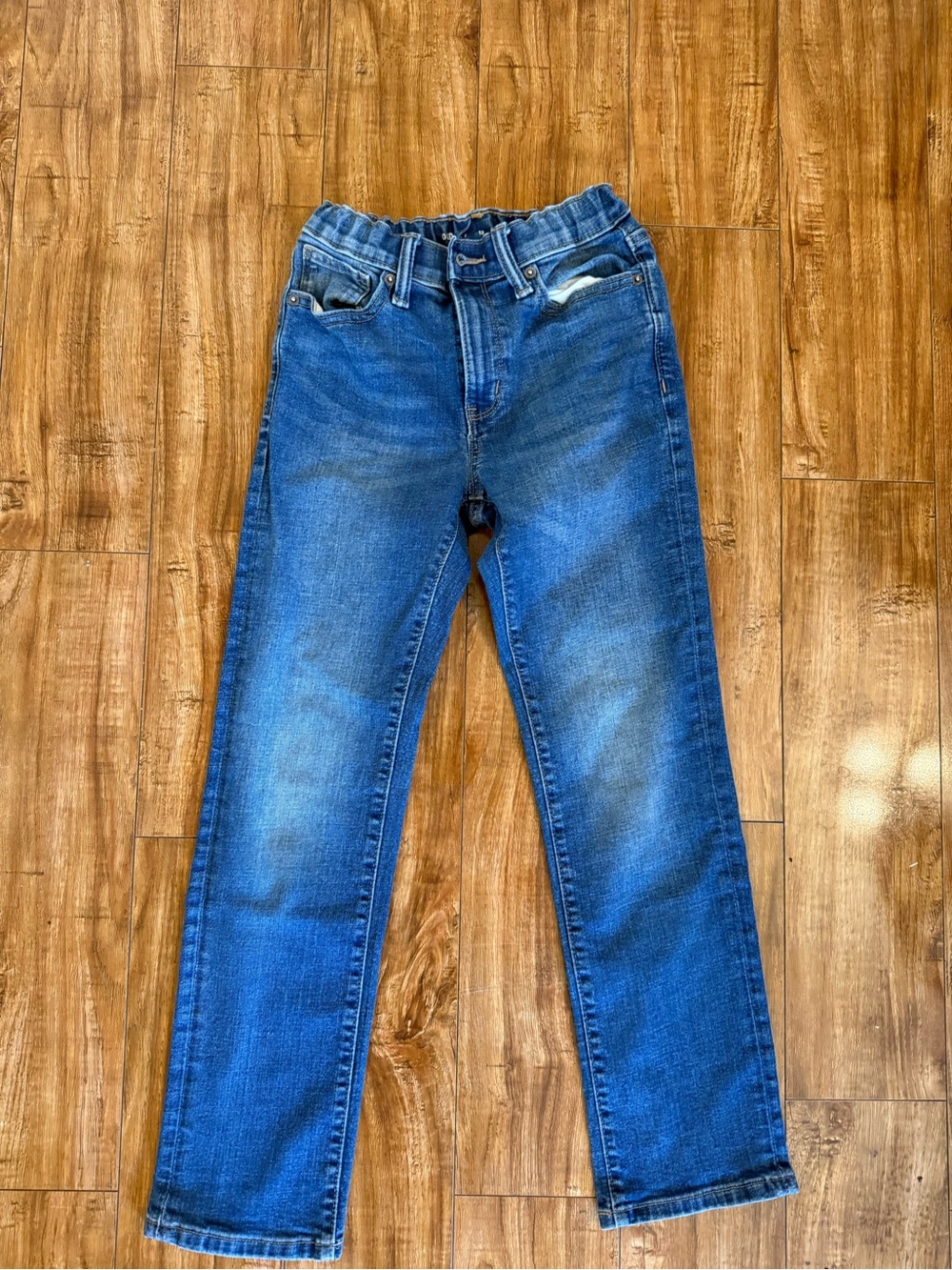 Old Navy Girls Blue Slim Straight Jeans Adjustable Waist Size 12